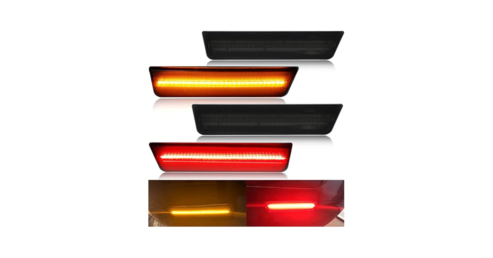 Amazon.com: Smoked Lens Challenger Amber/Red Front Rear LED
